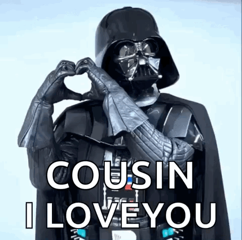 Darth Vader Making Heart Cousin I Love You GIF
