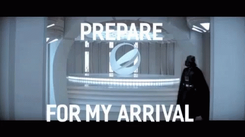 Darth Vader Standing With Prepare For My Arrival GIF