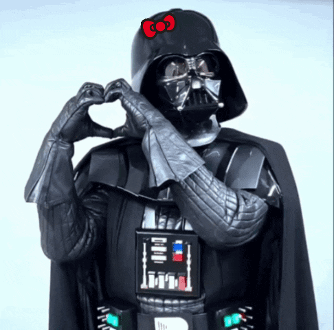 Darth Vader Is Wearing A Hello Kitty Hat GIF