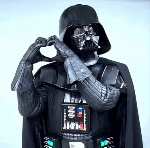 Darth Vader Making A Heart With His Hands GIF