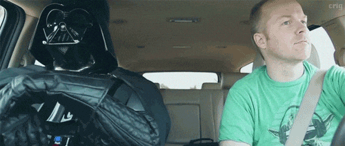 Darth Vader No Chilling On The Car GIF