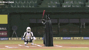 Darth Vader No Plays Baseball GIF