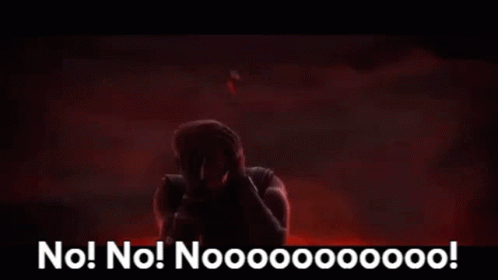 Darth Vader Noooo Screaming Out GIF