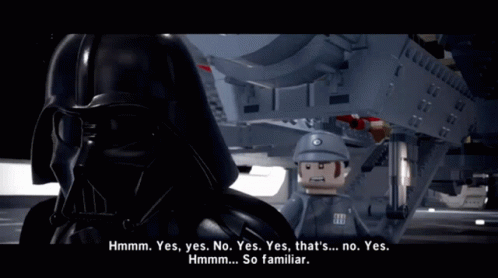 Darth Vader Says Hmm Yes Yes No Yes That 'S So Familiar GIF