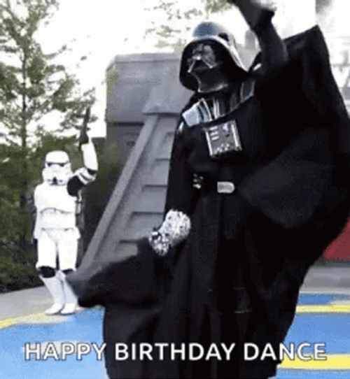 Darth Vader Star Wars Happy Birthday Dance GIF