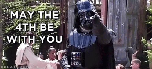 Darth Vader Statue Saying May the 4th