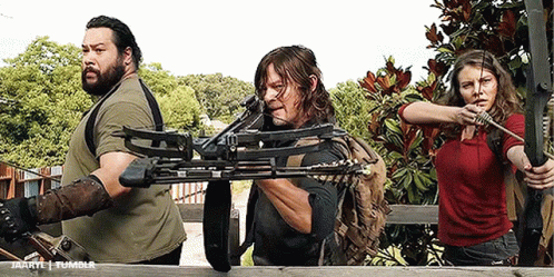 Daryl Dixon And The Walking Dead Characters GIF