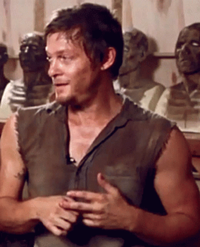 Daryl Dixon Laughing With People GIF
