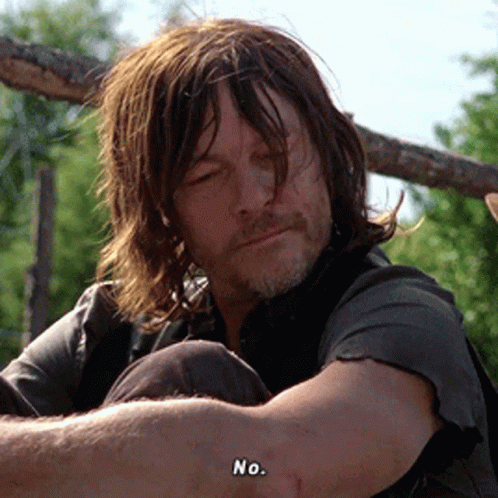 Daryl Dixon Saying No GIF