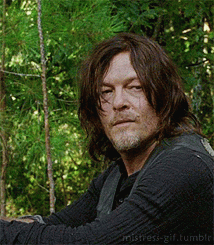 Daryl Dixon Scratching Hair GIF