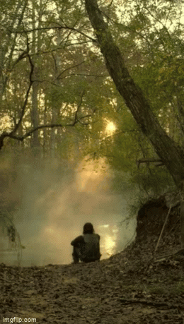 Daryl Dixon Sitting On The Woods GIF