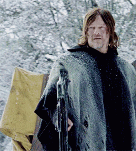 Daryl Dixon Snowy Season GIF