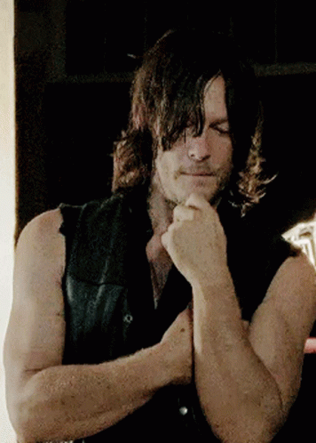 Daryl Dixon Thinking Something GIF