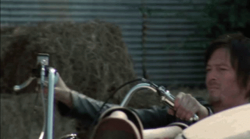 Daryl Dixon Vintage Motor Bike GIF