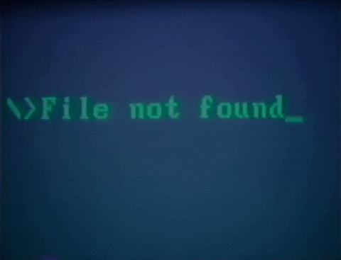 Data Recovery Vintage File Not Found GIF