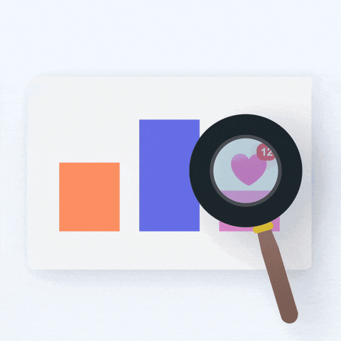 Data Trends Graph Magnifying Lens GIF