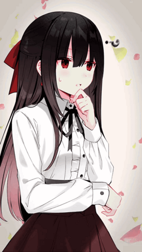 Date A Live Kurumi Cute Question Mark GIF