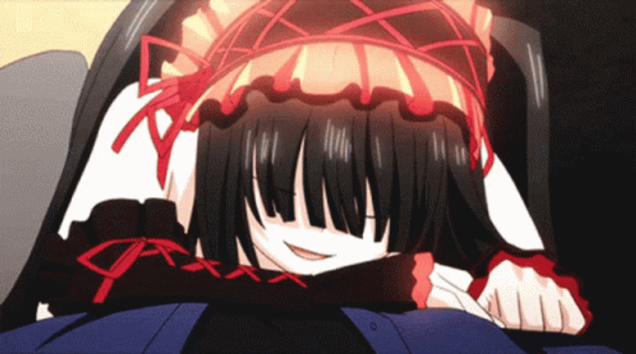 Date A Live Kurumi Mysterious Cute Smile GIF