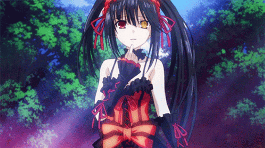 Date A Live Seductive Kurumi Smile GIF