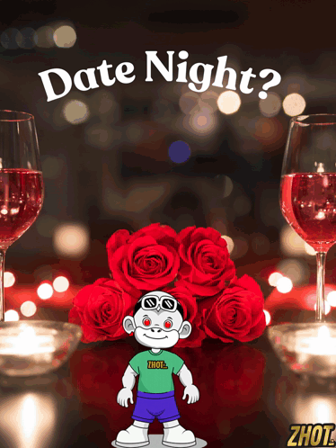 Date Night With Roses and Wine