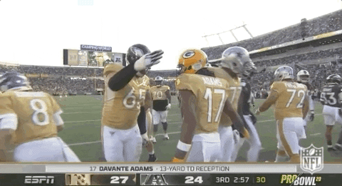 Davante Adams Getting Hug GIF