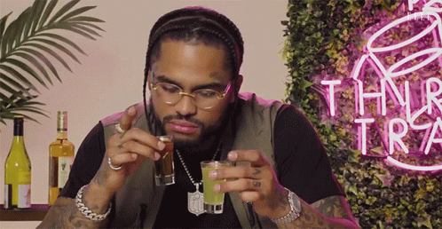 Dave East Sniffing Tequila Shots GIF