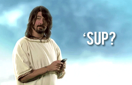 Dave Grohl Says Sup GIF