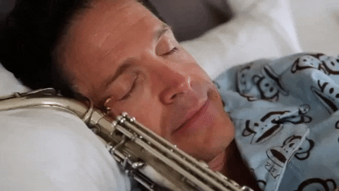 Dave Koz Wide Eyes Sleeping Meme GIF