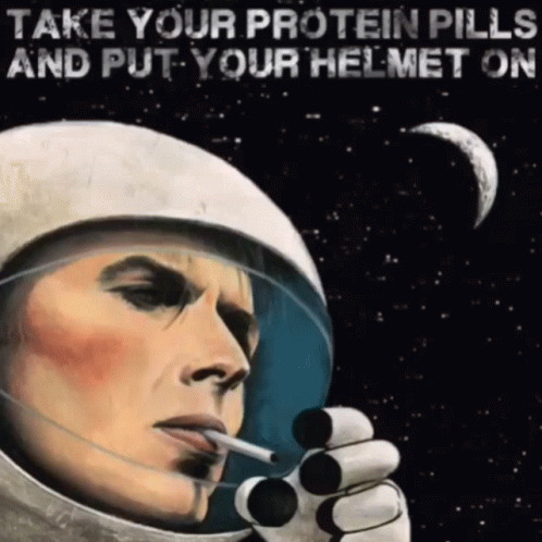 David Bowie Astronaut Helmet GIF