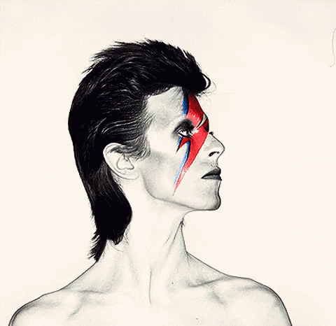 David Bowie Face Paint GIF