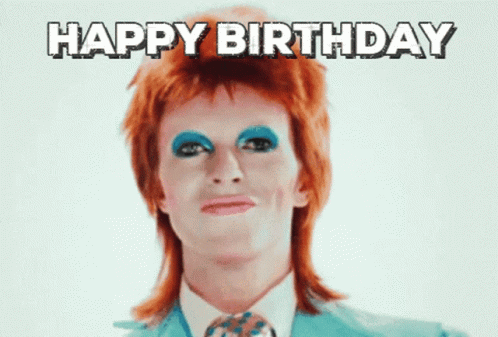 David Bowie Happy Birthday GIF