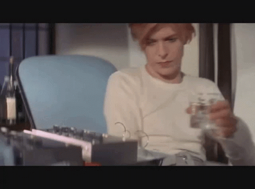 David Bowie Ready Wine Glass GIF