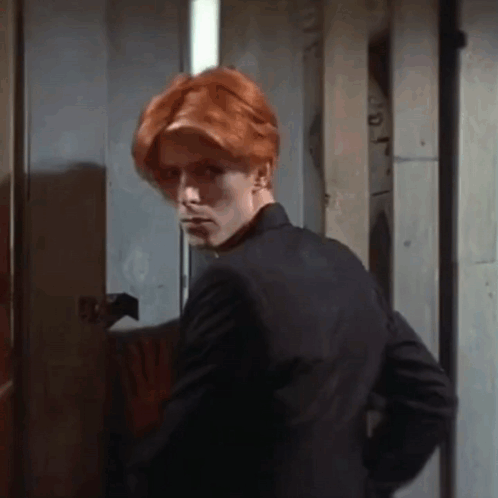 David Bowie Tried Opening Door GIF