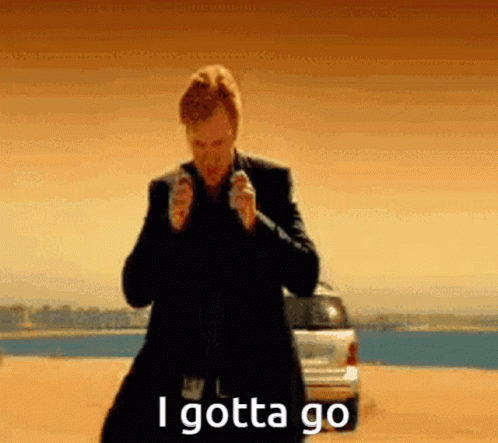 David Caruso Car Explosion I Gotta Go GIF
