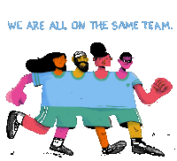 David Espinosa For Fine Acts We Are All On The Same Team Sticker GIF