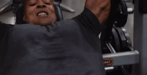 David Goggins Bench Press Exercise GIF