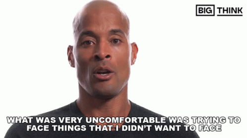 David Goggins Uncomfortable Trying To Face Things GIF