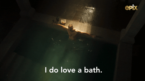 David Laid Loves Bath Time GIF