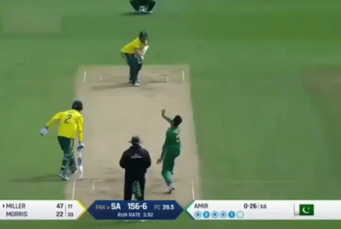 David Miller Versus Muhammad Amir GIF