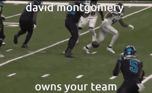 David Montgomery Owns Your Team Football Player on Field