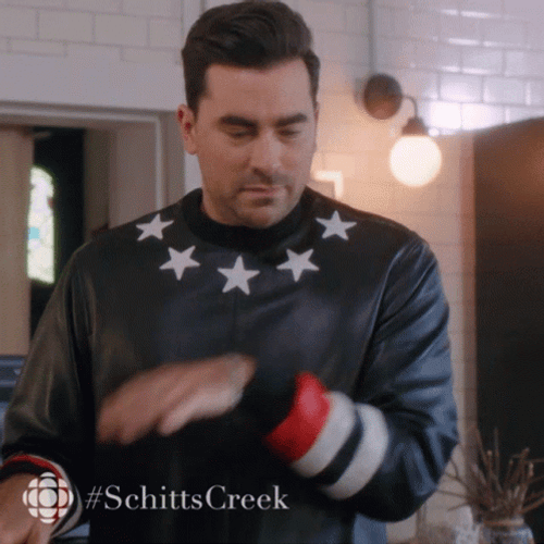David Rose Annoyed Face Palm Schitts Creek GIF