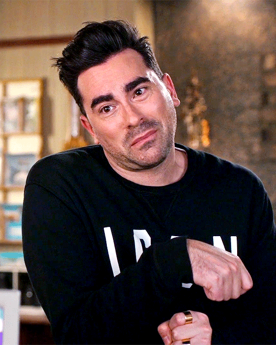 David Rose Slow Motion Talking GIF