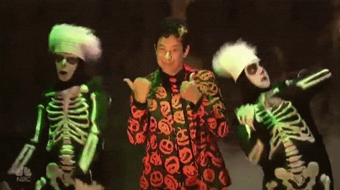 David S Pumpkins Dance Moving Hands Left Right GIF