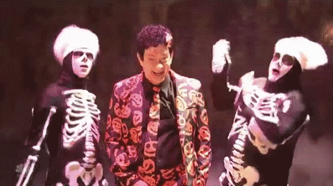 David S Pumpkins Spanks Back Up Dancer GIF