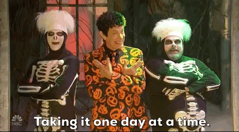 David S Pumpkins Taking One Day At Time GIF