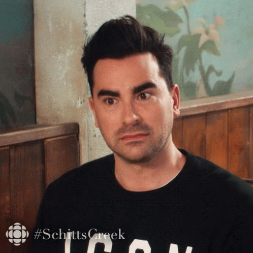 David Rose Funny Facial Reaction Schitts Creek GIF