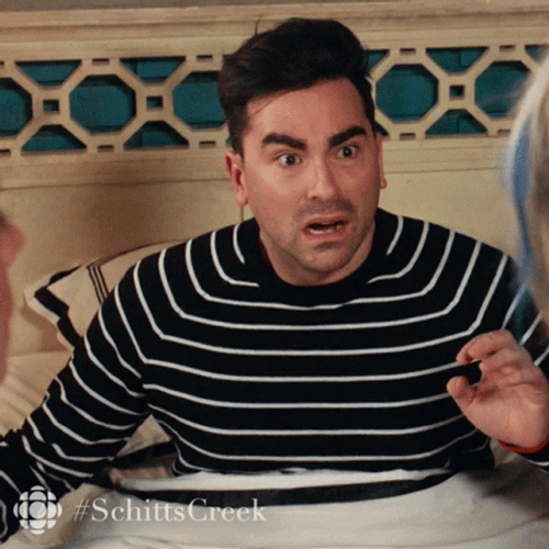 David Shocked Reaction Schitts Creek GIF
