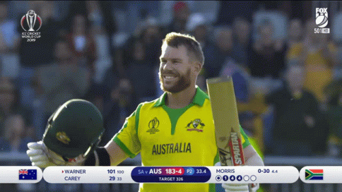 David Warner Cricket Happy Heartfelt GIF