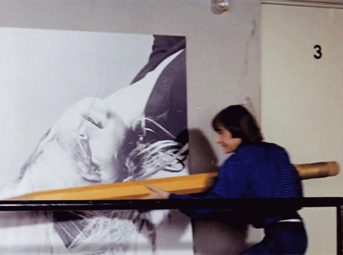 Davy Jones Running With Big Pencil GIF