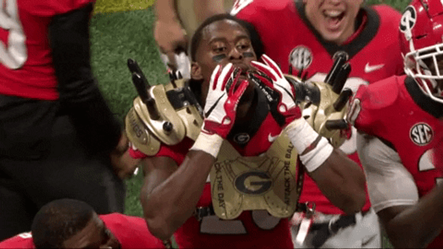 Dawgs Football JR Reed Sticking His Tongue Out GIF